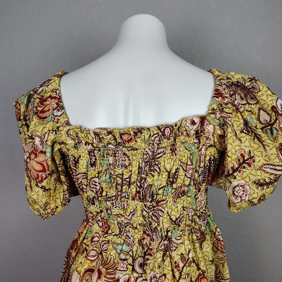 Ulla Johnson Arlo Floral Print Cotton Poplin Playsuit Romper Calla Lily Size 8 - Picture 10 of 14